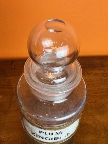 Five Antique Glass Pharmacy / Chemist Bottles