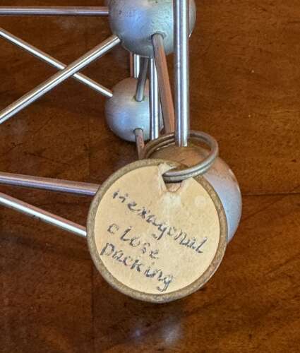 Vintage 1960s Molecular Atom Structure of Hexagonal Close Packing