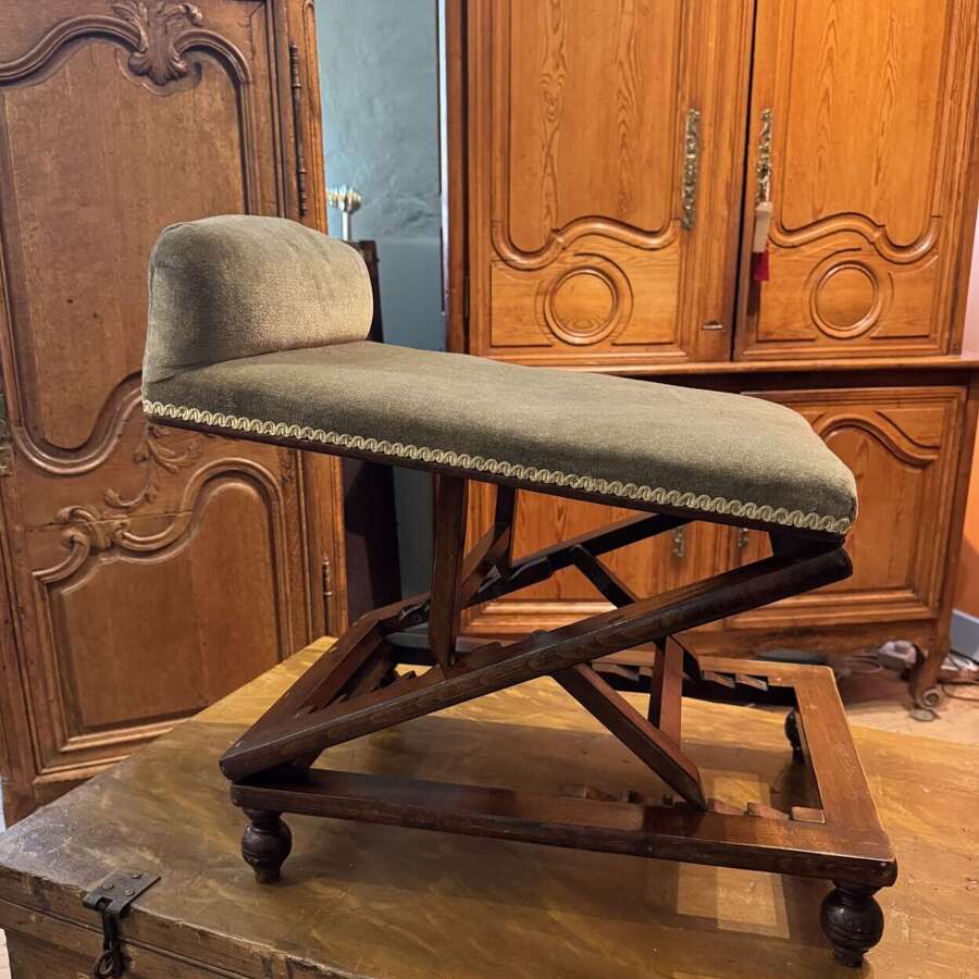 Victorian Stained Beech Adjustable Metamorphic Gout Stool
