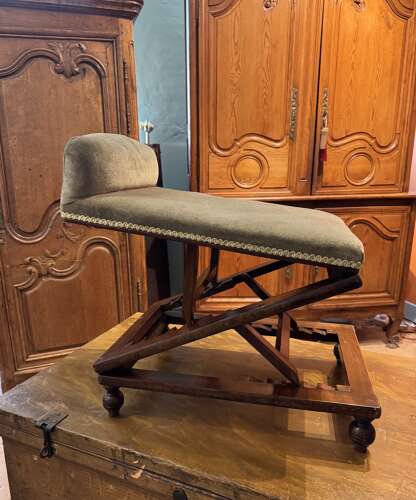 Victorian Stained Beech Adjustable Metamorphic Gout Stool