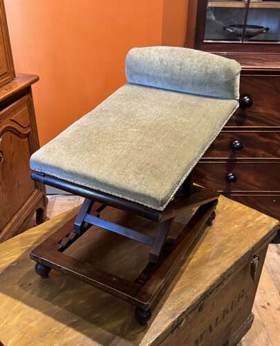 Victorian Stained Beech Adjustable Metamorphic Gout Stool