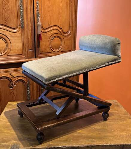 Victorian Stained Beech Adjustable Metamorphic Gout Stool