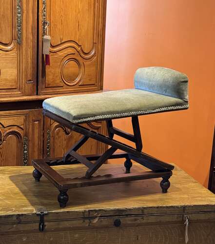 Victorian Stained Beech Adjustable Metamorphic Gout Stool