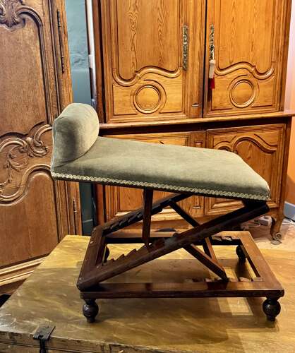 Victorian Stained Beech Adjustable Metamorphic Gout Stool