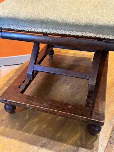 Victorian Stained Beech Adjustable Metamorphic Gout Stool