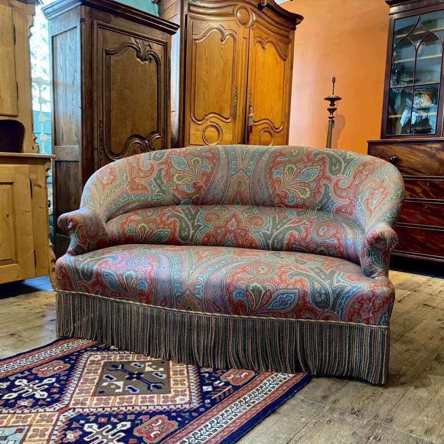Antique French Napoleon III Two Seat Sofa