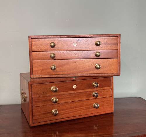 Pair of Mahogany Dentists Chest of Drawers
