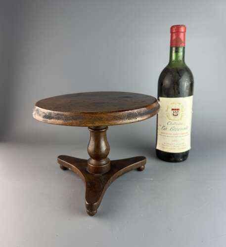 19th Century Treen Candlestand in the form of a Tip-Top Table