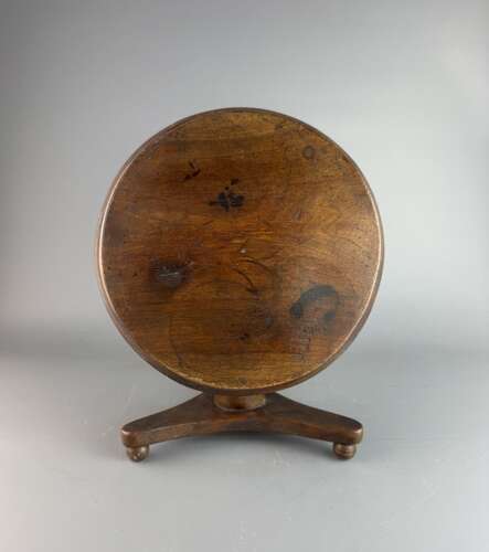 19th Century Treen Candlestand in the form of a Tip-Top Table