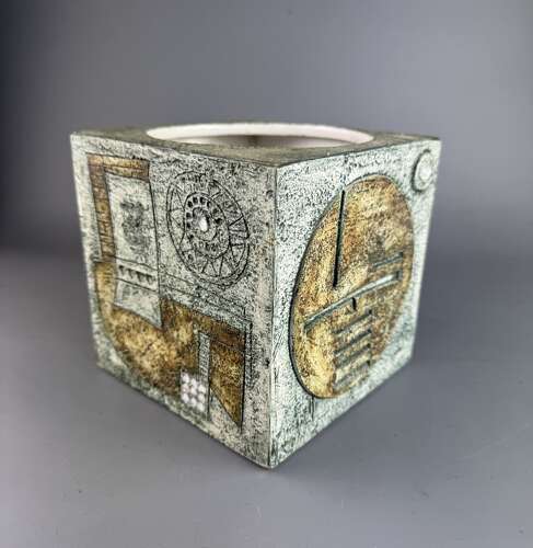 Troika Pottery Cube Vase By Marilyn Pascoe