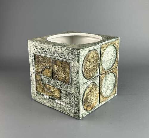 Troika Pottery Cube Vase By Marilyn Pascoe