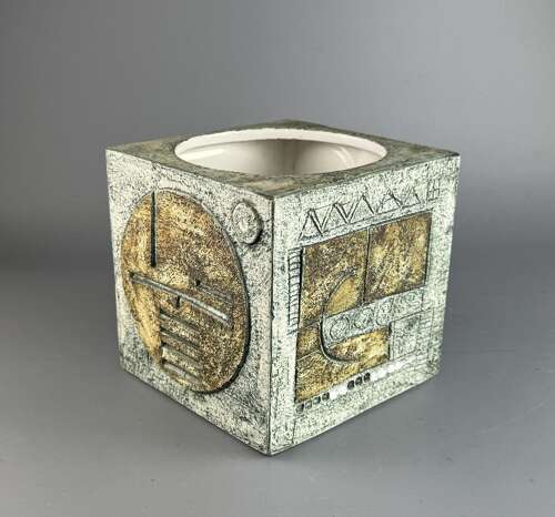 Troika Pottery Cube Vase By Marilyn Pascoe