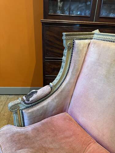 Antique French Louis Revival Armchair in Original Paint from a French Chateau