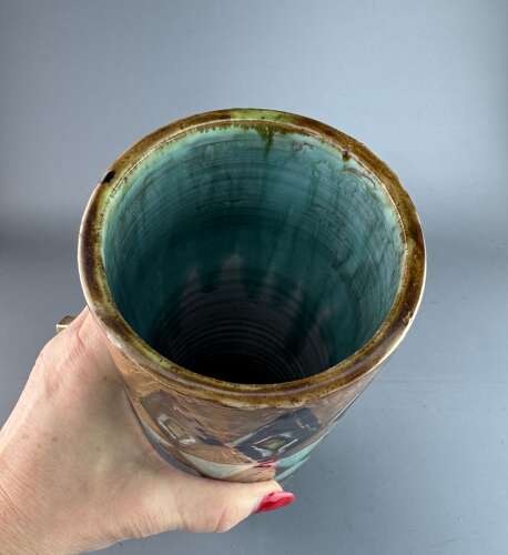 Elio Schiavaon, Italy 1960's, Studio Pottery Vase
