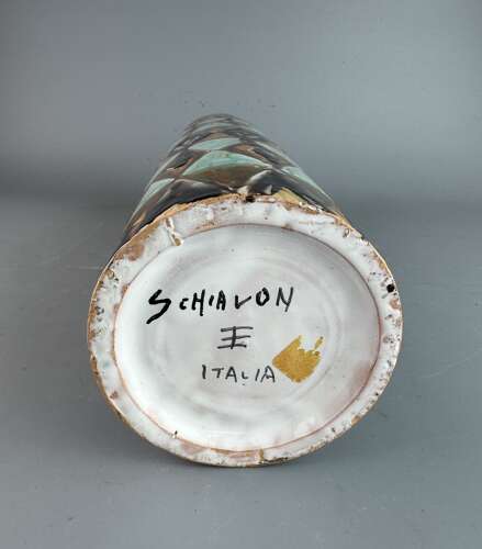 Elio Schiavaon, Italy 1960's, Studio Pottery Vase