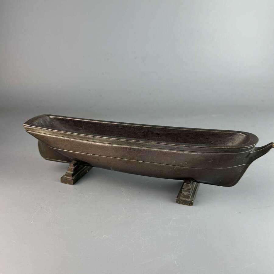 Gorham Art Deco Bronze Boat Shaped Pen Tray